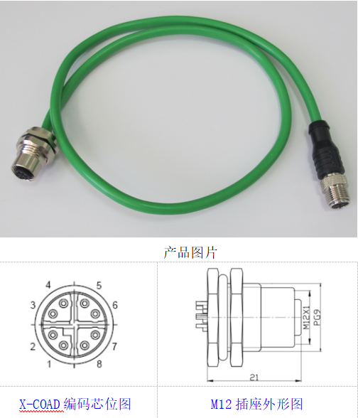 X鍵位M12千兆以太網(wǎng)連接器